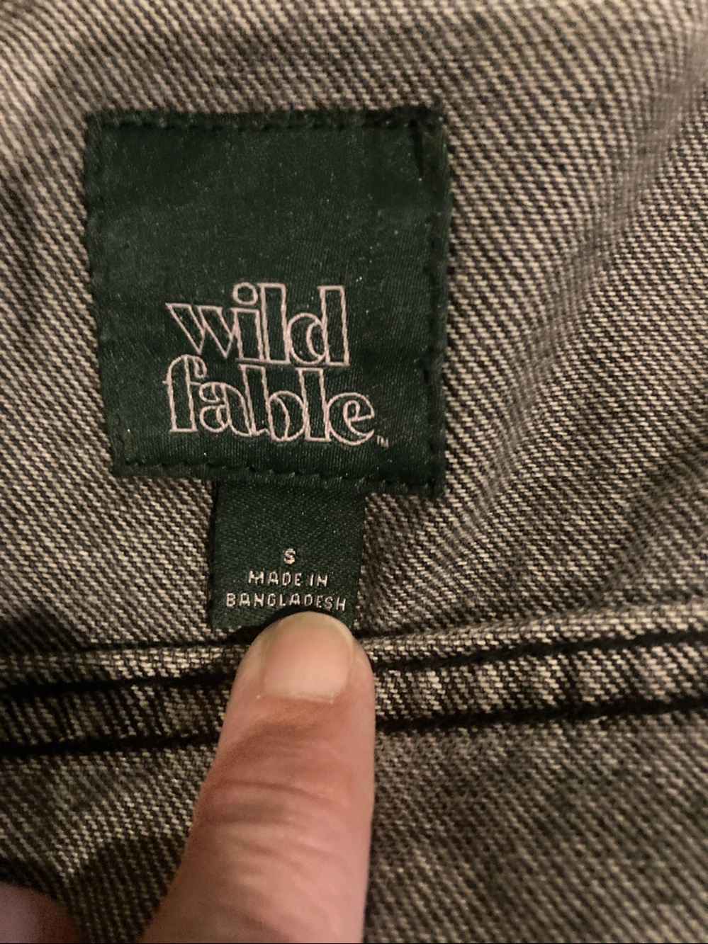 Wild fable size small oversized gray thick denim jacket EUC - Picture 4 of 5